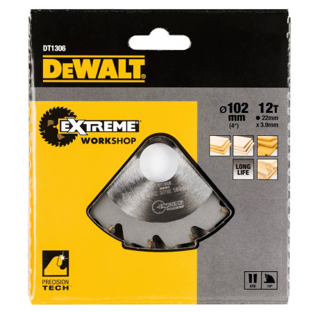 Фреза дискова для дерева Extreme Workshop 102x22мм 12T DeWALT DT1306 купити