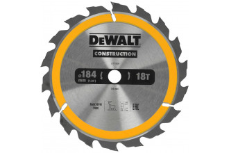 Диск пилковий Construction 184x16 мм DeWALT DT1938