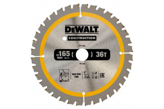 Диск пильный Construction 165x20 мм DeWALT DT1950