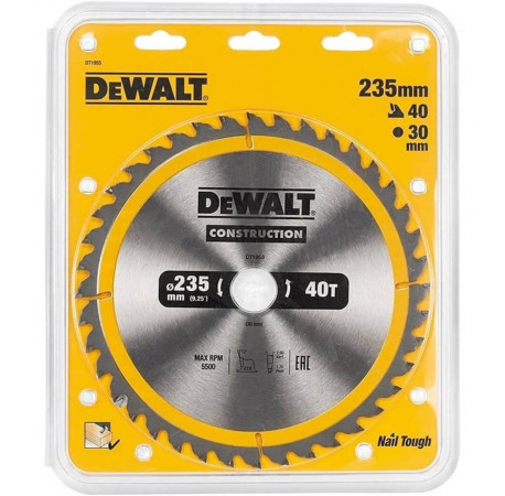 Диск пильный Construction 235x30 мм DeWALT DT1955 цена
