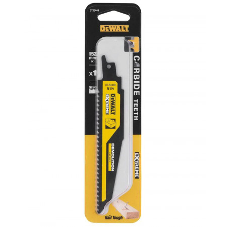 Пильне полотно по дереву Extreme Carbide для шабельної пили DeWALT DT20440 ціна