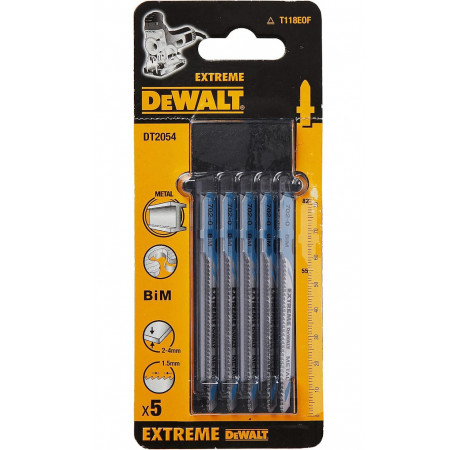 Пильное полотно по металлу для электролобзика 5 шт DeWALT DT2054
