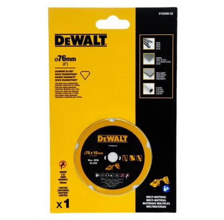Диск алмазний універсальний 76x10мм DeWALT DT20590 купити