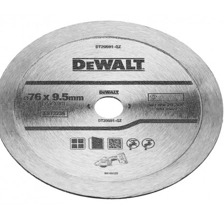 Диск алмазний по кераміці 76х9.5х1 мм DeWALT DT20591 купити