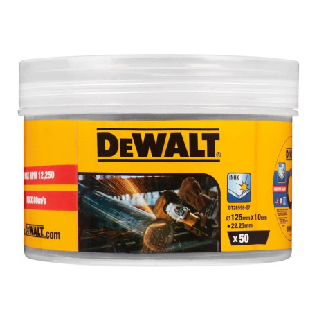 Круг відрізний FASTcut по металу 125х1х22.23мм набір 50шт DeWALT DT20598 ціна