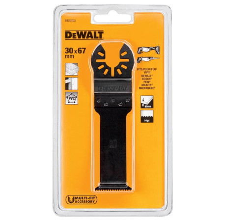 Полотно пильне занурювальне по дереву для мультиінструменту 30x67мм DeWALT DT20703 ціна
