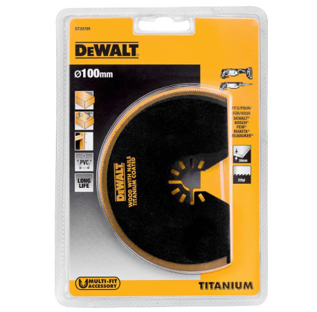 Диск пильний сегментований для мультиінструменту Titanium 100мм DeWALT DT20709 ціна