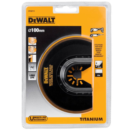 Диск пильний сегментований для мультиінструменту Titanium 100мм DeWALT DT20711 ціна