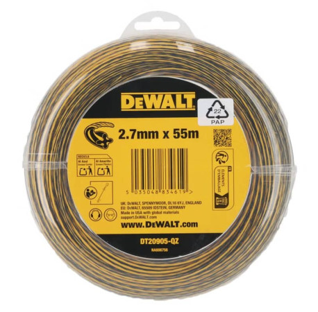 Косильная леска 2.7мм 55м DeWALT DT20905
