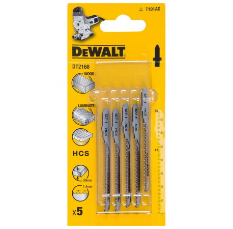 Пильное полотно для электролобзика по дереву 5 шт DeWALT DT2168