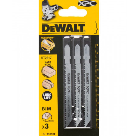 Пильное полотно для электролобзика по дереву 3 шт DeWALT DT2217