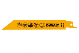 Пильное полотно по металлу 152 мм для сабельной пилы 5 шт DeWALT DT2346