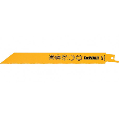 Пильное полотно по металлу биметаллическое для сабельной пилы 5 шт DeWALT DT2353