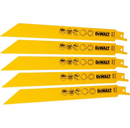 Пильное полотно по металлу биметаллическое для сабельной пилы 5 шт DeWALT DT2353 купить