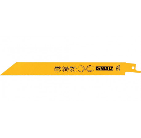 Пильне полотно по металу біметалічне для шабельної пили 5 шт DeWALT DT2354