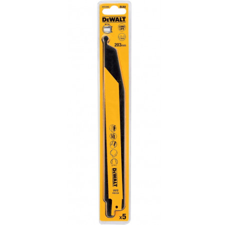 Пильне полотно по металу біметалічне для шабельної пили 5 шт DeWALT DT2354 ціна