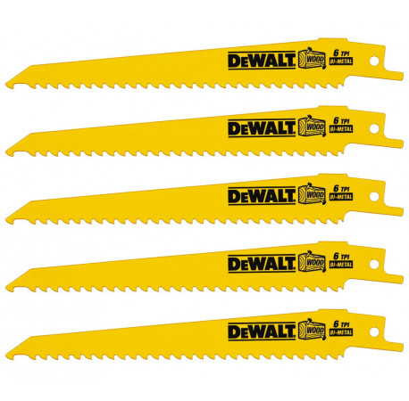 Пильне полотно по дереву біметалічне для шабельної пили 5 шт DeWALT DT2359 купити