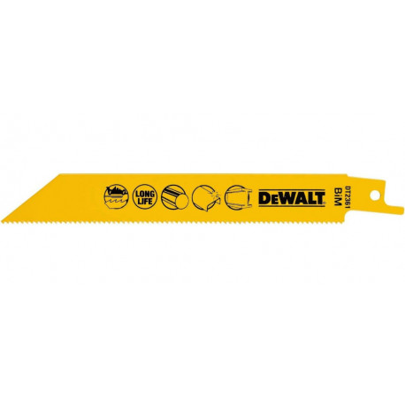 Пильне полотно по металу 152 мм для шабельної пили 5 шт DeWALT DT2361 купити