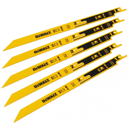 Пильне полотно Breakaway по металу 230 мм для шабельної пили 5 шт DeWALT DT2416 купити