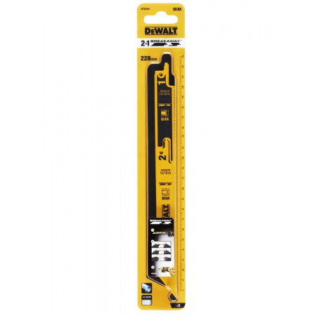 Пильне полотно Breakaway по металу 230 мм для шабельної пили 5 шт DeWALT DT2416 ціна