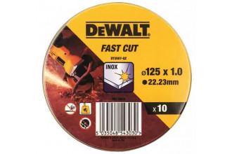 Круг отрезной FASTcut по металлу 125х1х22.2 набір 10 шт DeWALT DT3507