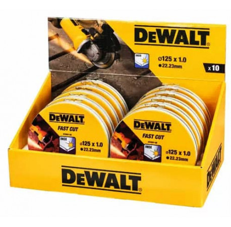 Круг отрезной FASTcut по металлу 125х1х22.2 набір 10 шт DeWALT DT3507 с доставкой