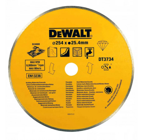 Диск алмазний по кераміці 250х25 мм для плиткоріза DeWALT DT3734