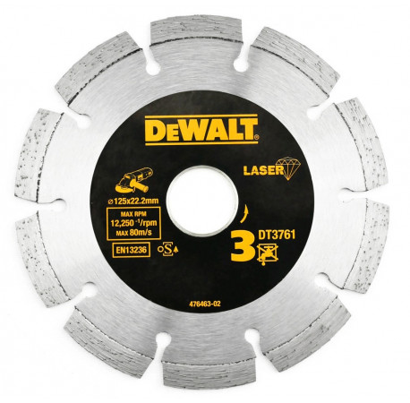 Диск алмазний по бетону 125 мм DeWALT DT3761