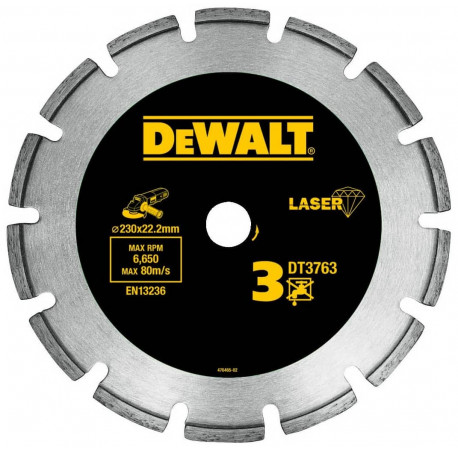 Диск алмазний по бетону 230 мм DeWALT DT3763