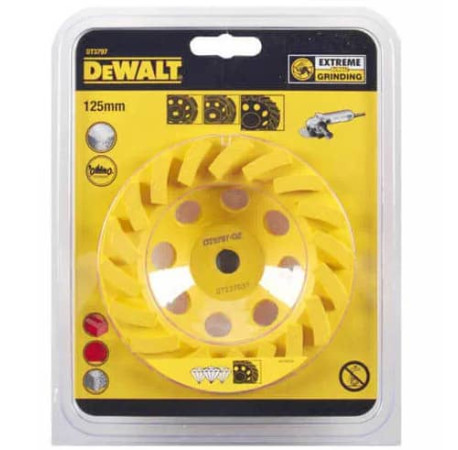 Чашка алмазная для угловых шлифмашин 125мм DeWALT DT3797 в Тулс ДеВолт