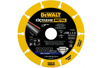 Диск алмазний по металу Extreme Metal 125x1.3x22.23 мм DeWALT DT40252