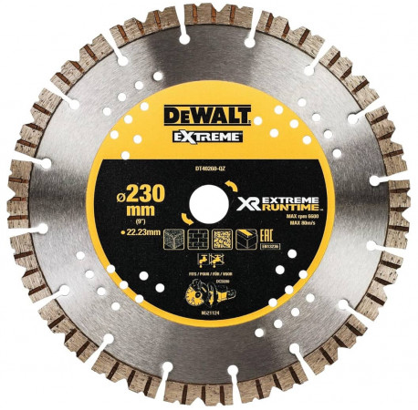 Диск алмазний по бетону Extreme 230x2.6x22.23 мм DeWALT DT40260
