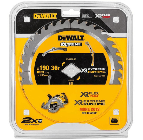 Диск пилковий XR Flexvolt Extreme з ромбовидною посадкою 190мм 36T DeWALT DT40271 в магазині Tools DeWalt
