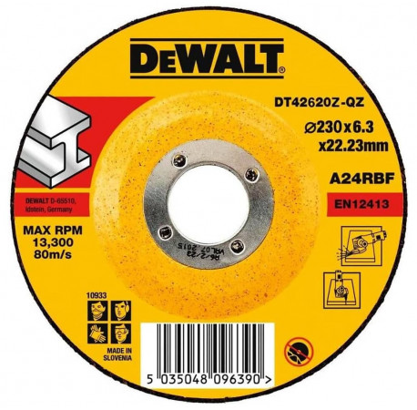Круг шліфувальний по металу 230х6.3х22.2 DeWALT DT42620Z