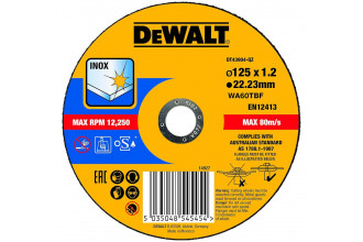 Круг отрезной Inox по металлу 125х1.2х22.2 DeWALT DT43904