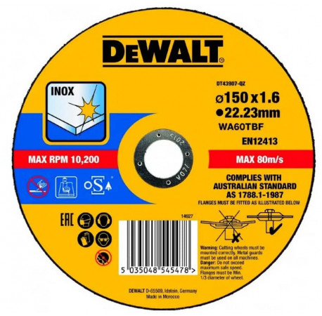 Круг відрізний Extreme по металу 150х1.6х22.2 DeWALT DT43907