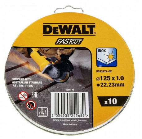 Круг відрізний High Performance по металу 125х1х22.2 набір 10 шт DeWALT DT43972 В Тулс ДеВолт