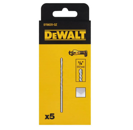 Фреза кінцева для гіпсокартону 5шт 1 ⁄ 8 DeWALT DT6620 В Тулс ДеВолт