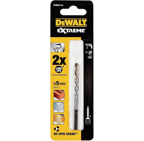 Свердло по бетону цеглі і каменю Extreme 5х85 мм DeWALT DT6672 купити