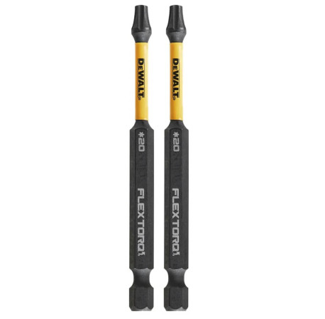 Набор бит Impact Flextorq Extreme Torx Т20 L89 2шт DeWALT DT70568T