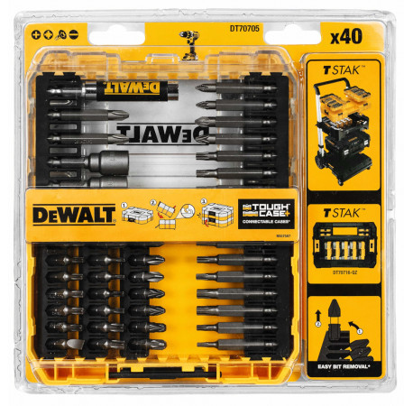 Набір біт і магнітний тримач 40 шт DeWALT DT70705 ціна
