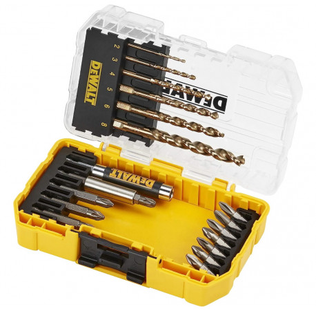 Набір біт та свердел і магнітний тримач 19 шт DeWALT DT70711