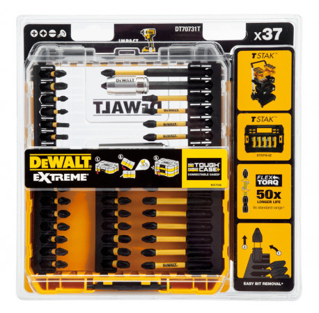 Набір біт Extreme FlexTorq і магнітний тримач 37 шт DeWALT DT70731T ціна
