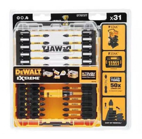 Набір біт Extreme Flextorq і магнітний тримач 31 шт DeWALT DT70737T ціна