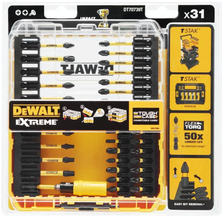 Набор бит Extreme Flextorq и магнитный держатель 31 шт DeWALT DT70739T в Тулс ДеВолт