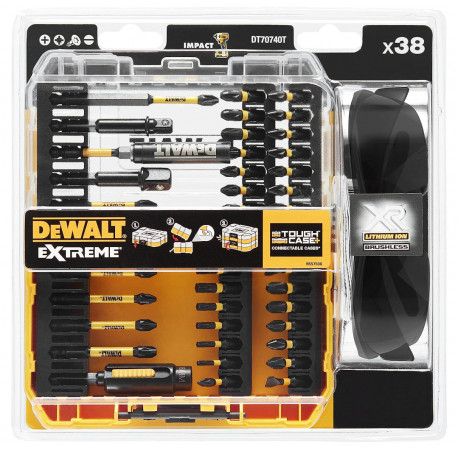 Набор бит и насадок Extreme Flextorq и магнитный держатель 38 шт DeWALT DT70740T купить