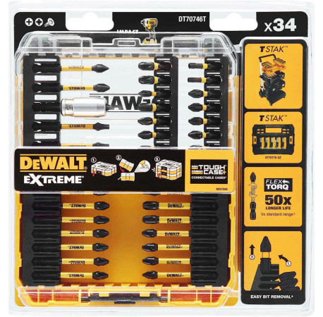 Набір біт Extreme Flextorq і магнітний тримач 34 шт DeWALT DT70746T ціна