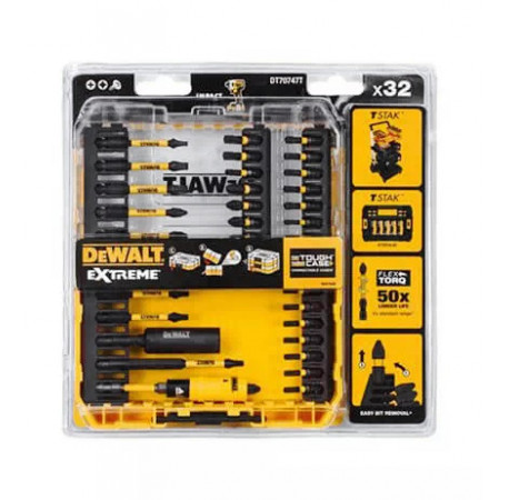Набір біт Extreme FlexTorq і магнітний тримач 32 шт DeWALT DT70747T купити