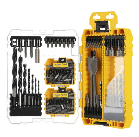 Набір біт та свердел торцеві головки і магнітний тримач 100шт DeWALT DT70784
