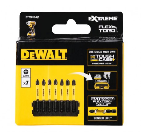 Касета з бітами FlexTorq набір біт 7шт Philips DeWALT DT70818 купити